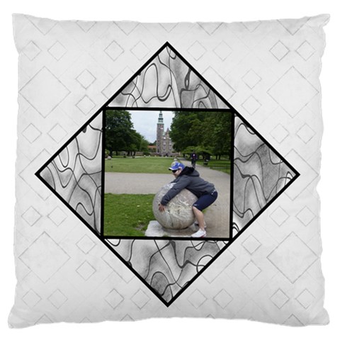 Black And White Standard Flano Cushion Case By Deborah Front