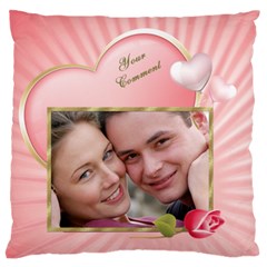 Pink Heart Standard Flano Cushion Case (2 styles) - Standard Premium Plush Fleece Cushion Case (One Side) Pink Heart Standard Flano Cushion Case (2 styles) - Standard Premium Plush Fleece Cushion Case (One Side)