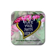 Bleeding Heart Rubber Coaster Square - Rubber Coaster (Square)