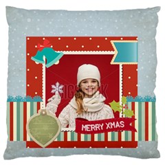 xmas - Large Premium Plush Fleece Cushion Case (Two Sides)