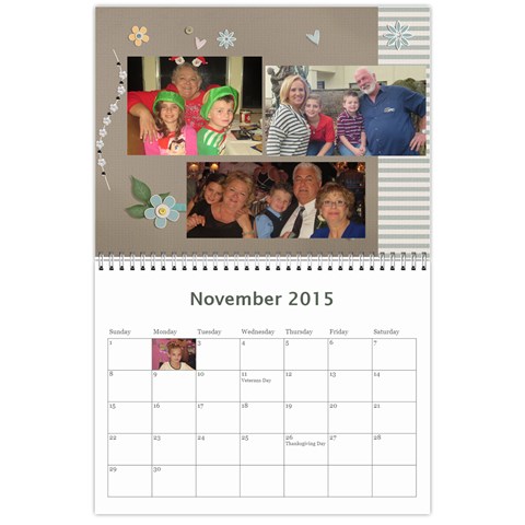 Calendar By Christina Cole Nov 2015