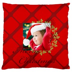 xmas - Large Premium Plush Fleece Cushion Case (Two Sides)