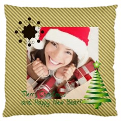 xmas - Large Premium Plush Fleece Cushion Case (Two Sides)