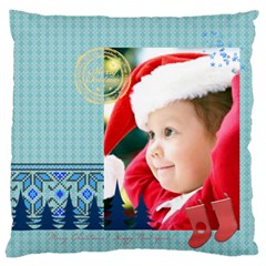 xmas - Large Premium Plush Fleece Cushion Case (Two Sides)