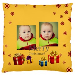 xmas - Large Premium Plush Fleece Cushion Case (Two Sides)