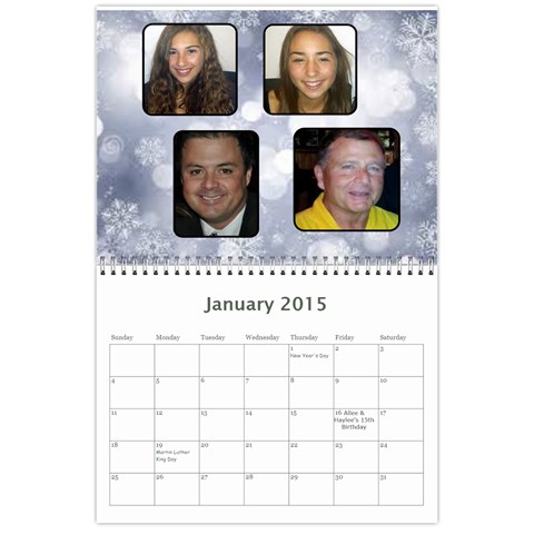 K s Dad s Calendar By Bonnie Benham Jan 2015