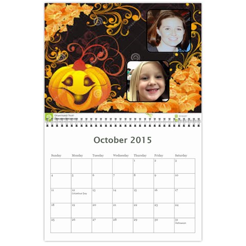 K s Dad s Calendar By Bonnie Benham Oct 2015