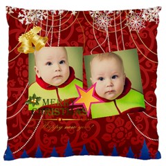 xmas - Large Premium Plush Fleece Cushion Case (Two Sides)