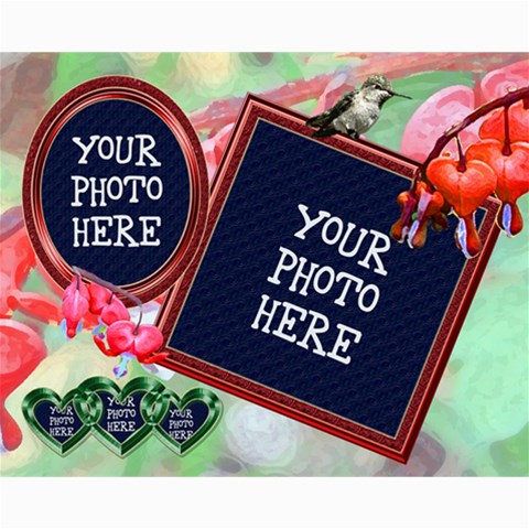 Bleeding Heart Collage 8x10 By Chere s Creations 10 x8  Print - 2