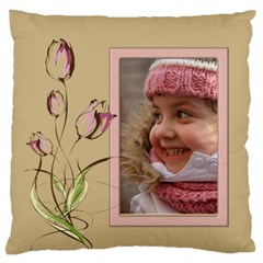 Pink Tulip Standard Flano Case (2 sided) - Standard Premium Plush Fleece Cushion Case (Two Sides)