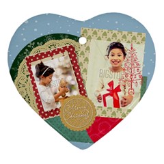 xmas - Heart Ornament (Two Sides)