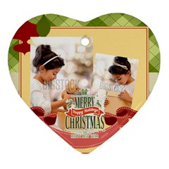 xmas - Heart Ornament (Two Sides)