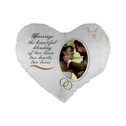 Marriage Standard Heart Cushion By Deborah Front