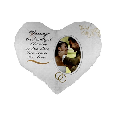 Marriage Standard Heart Cushion By Deborah Back