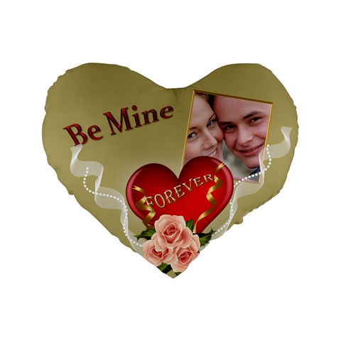 Be Mine Standard Heart Cushion By Deborah Front