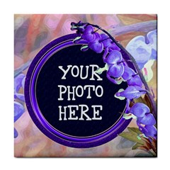 Purple Bleeding Heart Tile Coaster