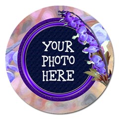 Purple Bleedingheart Magnet 5  Round - Magnet 5  (Round)