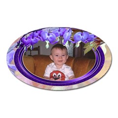 Purple Bleedingheart Magnet Oval - Magnet (Oval)