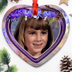 Purple Bleedingheart Ornament Heart - Ornament (Heart)