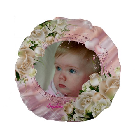My Girl Standard Flano Round Cushion By Deborah Front