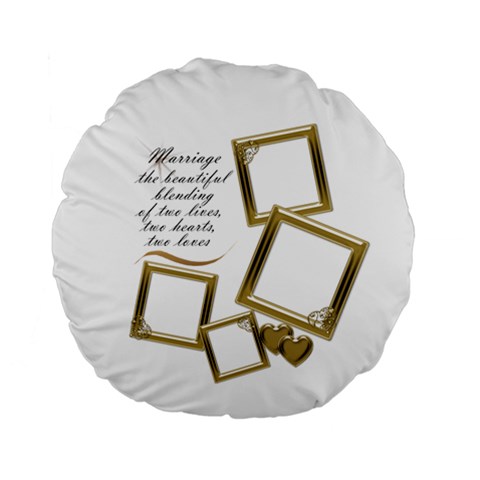 Marriage Standard Flano Round Cushion By Deborah Back