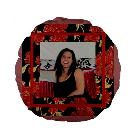 Our Love Standard Flano Round Cushion By Deborah Back