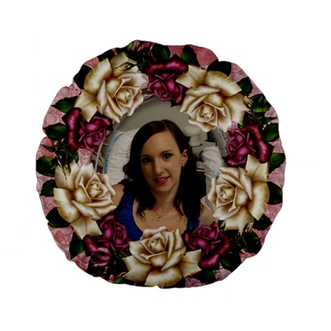 Roses Standard Flano Round Cushion By Deborah Back