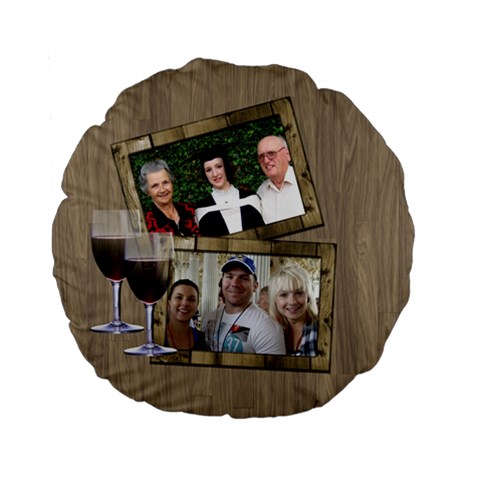 Time For Winestandard Flano Round Cushion By Deborah Back
