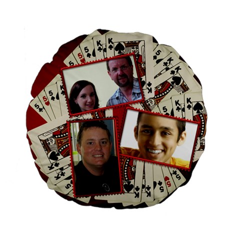 Cards Anyone Standard Flano Round Cushion By Deborah Front