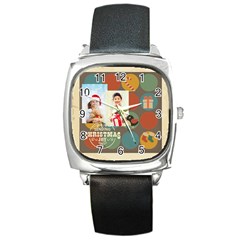 XMAS - Square Metal Watch