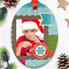 xmas - Oval Ornament (Two Sides)