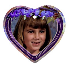 Purple Bleedingheart Heart Ornament Two Sides - Heart Ornament (Two Sides)