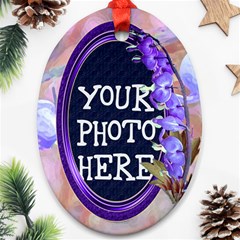 Purple Bleedingheart Oval Ornament Two Sides - Oval Ornament (Two Sides)