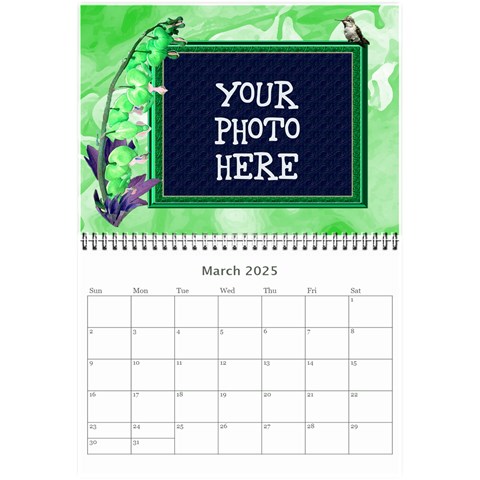 Bleedingheart Wall Calendar 8 5x6 By Chere s Creations Mar 2025