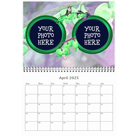 Bleedingheart Wall Calendar 8 5x6 By Chere s Creations Apr 2025