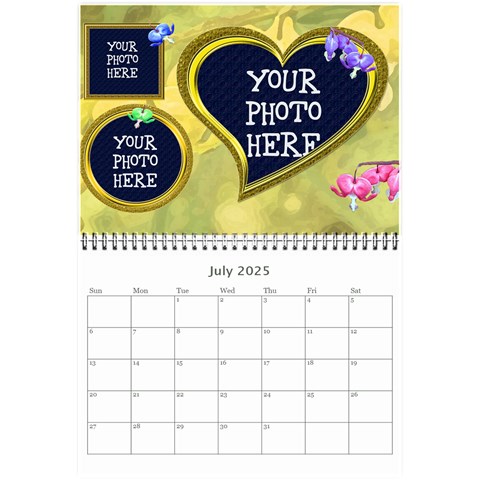 Bleedingheart Wall Calendar 8 5x6 By Chere s Creations Jul 2025