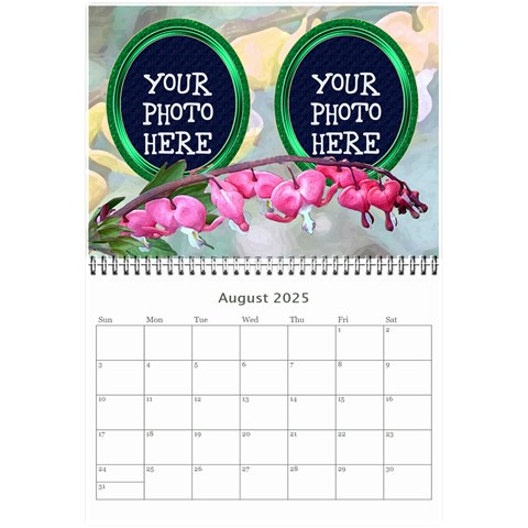 Bleedingheart Wall Calendar 8 5x6 By Chere s Creations Aug 2025