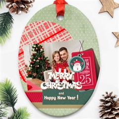 xmas - Oval Ornament (Two Sides)