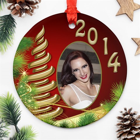 Billy Joe Christmas Round Ornament 1 (2 Sided) By Deborah Back