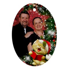 Our Family Sing Merry Christmas (2 sided) Ornament - Oval Ornament (Two Sides)