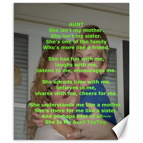 Aunt Teytey By Susanne Cifuentes 8.15 x9.66  Canvas - 1
