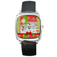 xmas - Square Metal Watch