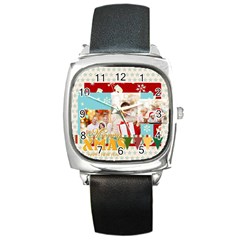 xmas - Square Metal Watch