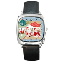 xmas - Square Metal Watch