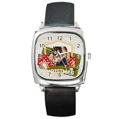 xmas - Square Metal Watch