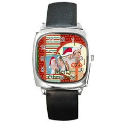 xmas - Square Metal Watch