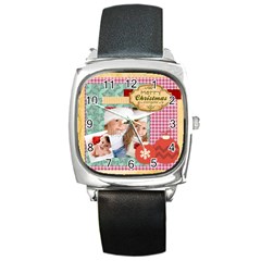 xmas - Square Metal Watch