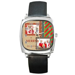 xmas - Square Metal Watch