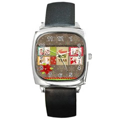 xmas - Square Metal Watch