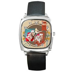 xmas - Square Metal Watch